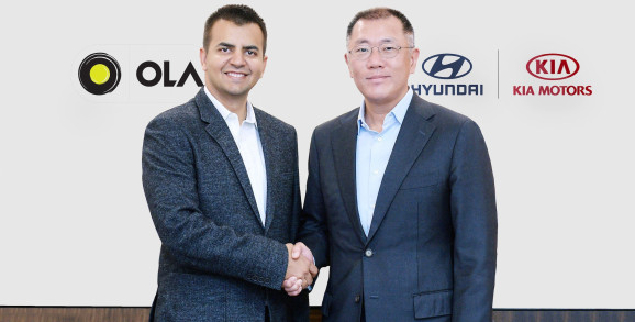 Ola从现代和起亚购买3亿美元用于移动解决方案和电动汽车