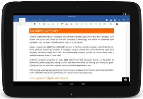 Microsoft Word在Android设备上安装了超过10亿次