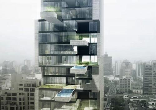 HGR Arquitectos使用橙色砖块建造墨西哥城公寓楼