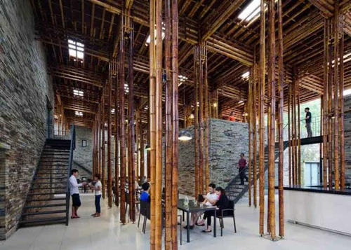 Nguyen Khac Phuoc Architects在狭窄的越南房屋内种植竹子