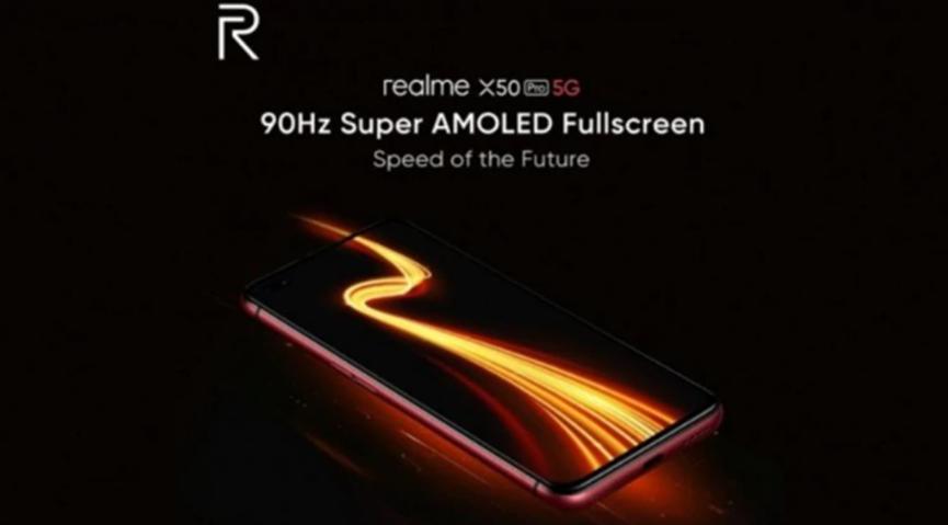 Realme X50 Pro 5G再次被嘲笑 确认将运行90Hz Super AMOLED显示屏
