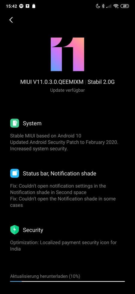 小米Mi Mix 3收到MIUI 11稳定的Android 10更新