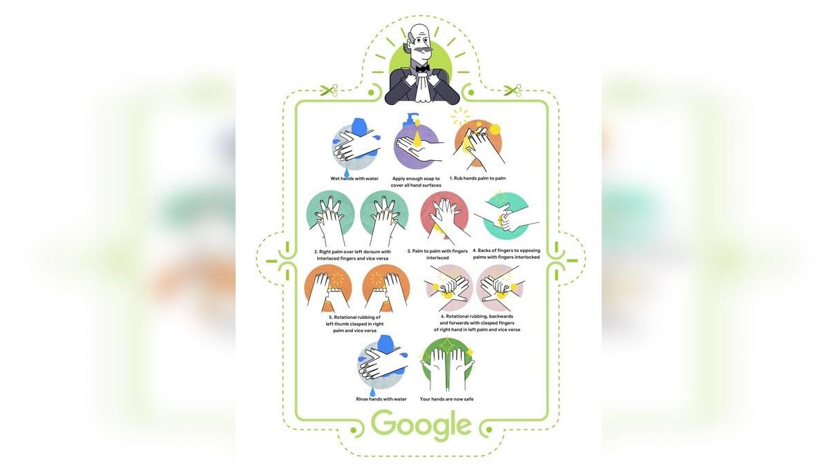 谷歌用Google Doodle纪念Ignaz Semmelweis博士,展示了如何洗手