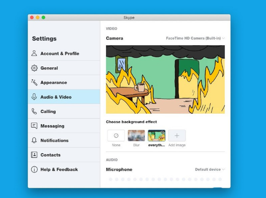 Skype复制Zoom并将自定义虚拟背景添加到其Mac应用