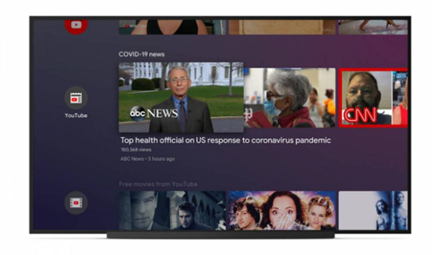 Android TV获得COVID-19新闻和免费电影的新排行