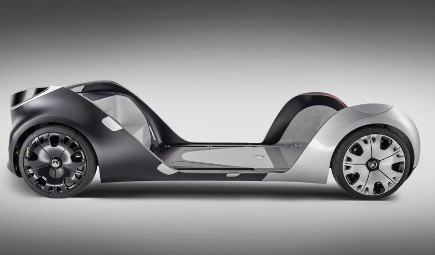 梅赛德斯s Vision URBANETIC是一款自动驾驶的载货滑冰鞋