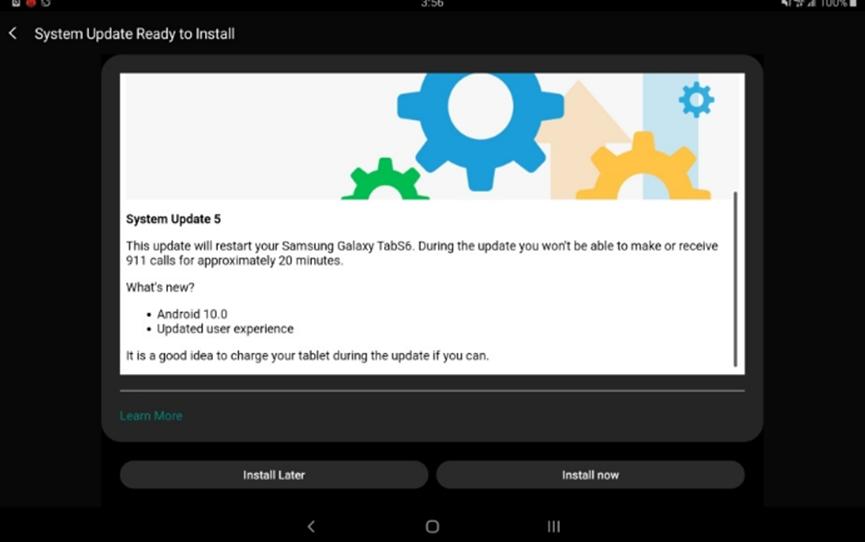 Verizon针对三星Galaxy Tab S6的Android 10更新带有惊喜