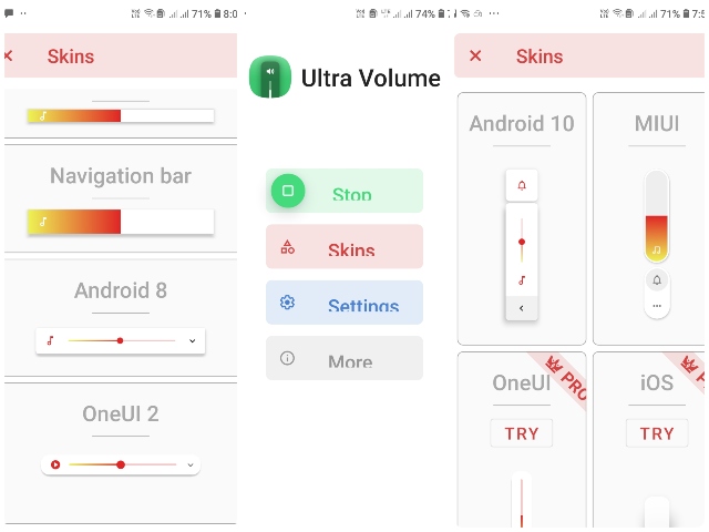 带有新Ultra  Volume应用程序的主题Android的音量面板