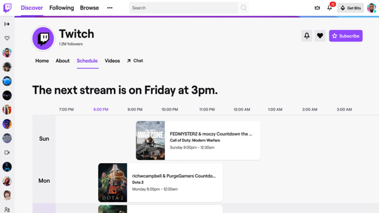 Twitch使用自定义工具和其他工具推出重新设计的频道页面