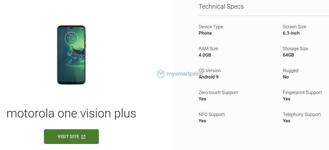 摩托罗拉One  Vision  Plus和Moto  E7登上Google  Android  Enterprise
