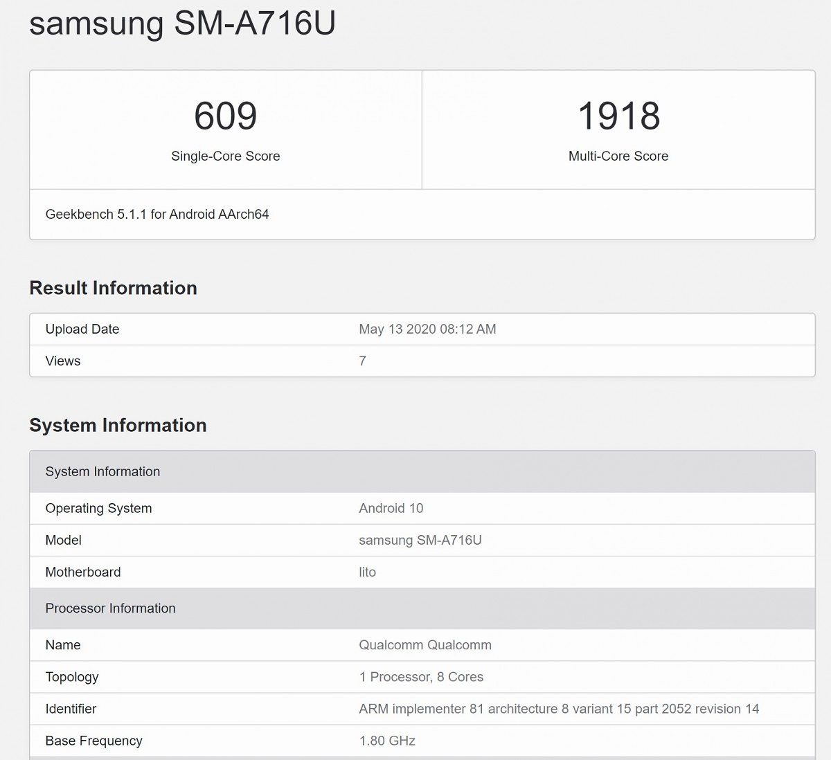 搭载Snapdragon 765的三星Galaxy A71 5G可能会登陆美国