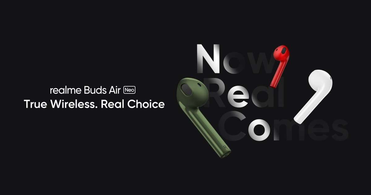 Realme Buds Air Neo India于5月25日发布：设计和功能透露，价格泄露