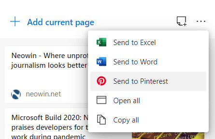 Microsoft  Edge  Canary通过Pinterest集成得到更新