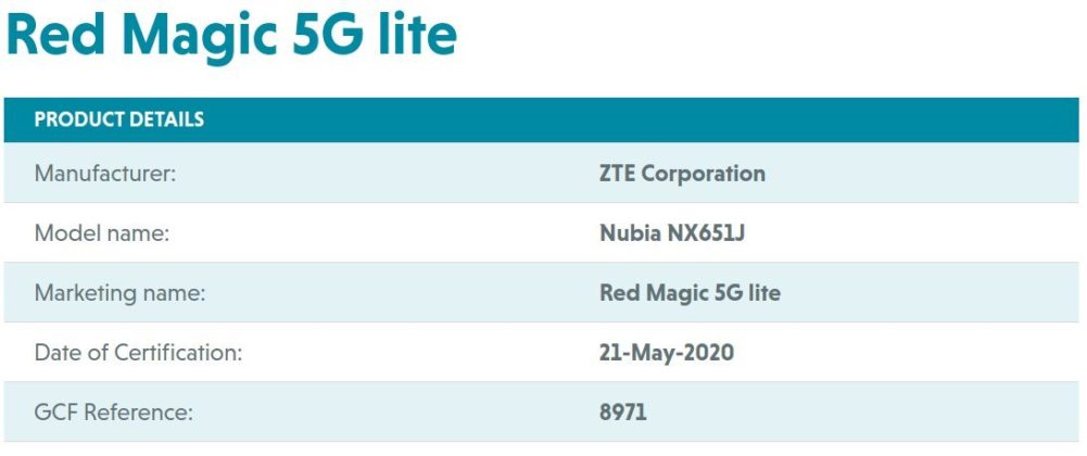 Nubia Play 5G可以作为Nubia Red Magic 5G Lite在全球市场推出