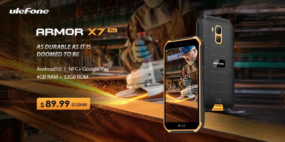 Ulefone  Armor  X7 Pro坚固耐用的智能手机推出5英寸显示屏，4000 mAh电池，现价$ 89.99