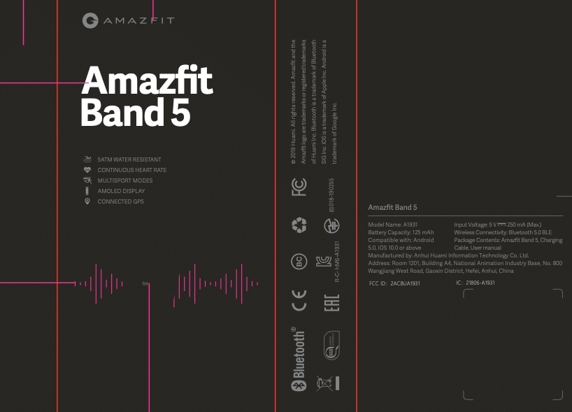  小米Mi Band 5可能以Amazfit Band 5的形式到达美国