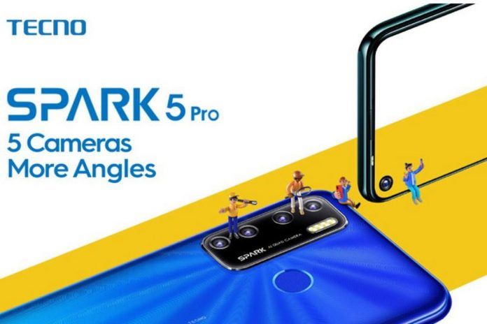 带有5000mAh电池的Tecno Spark 5 Pro，打孔显示器将于7月13日在印度通过亚马逊推出