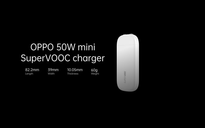 OPPO宣布推出50W迷你SuperVOOC和110W迷你闪光灯充电器