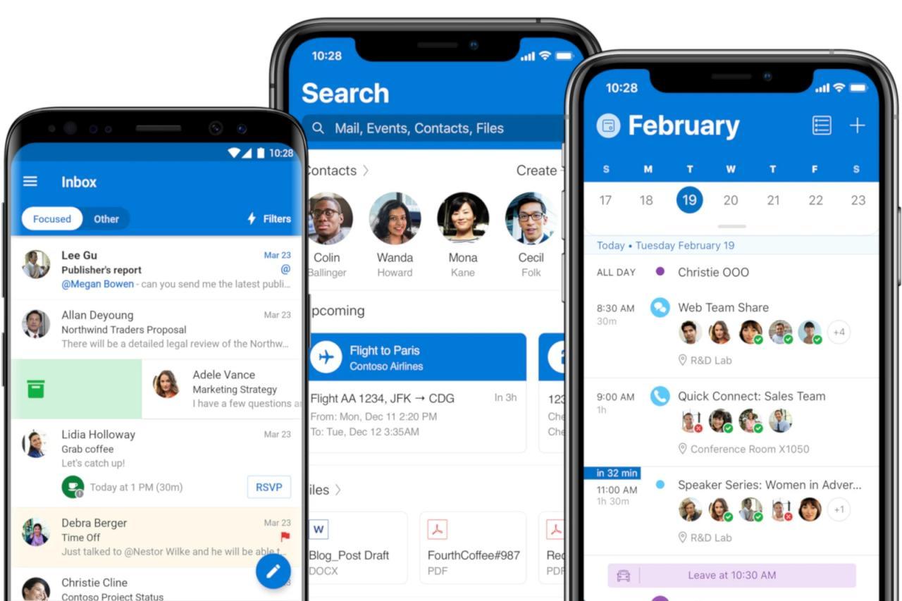微软宣布Outlook Mobile即将推出新功能