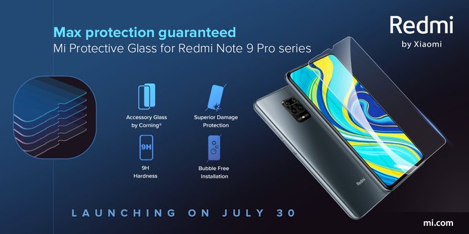 小米宣布针对Redmi Note 9 Pro系列的Mi防护玻璃