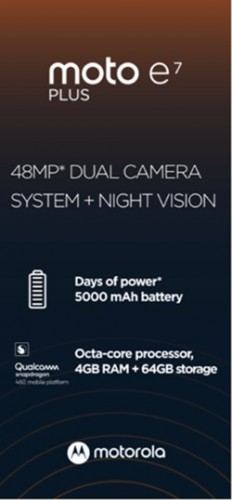 摩托罗拉Moto E7 Plus将配备骁龙460、4GB RAM和48MP双后置摄像头