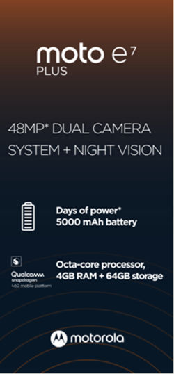 摩托罗拉Moto E7 Plus关键规格泄露：48MP双摄像头，Snapdragon芯片组以及更多其他产品