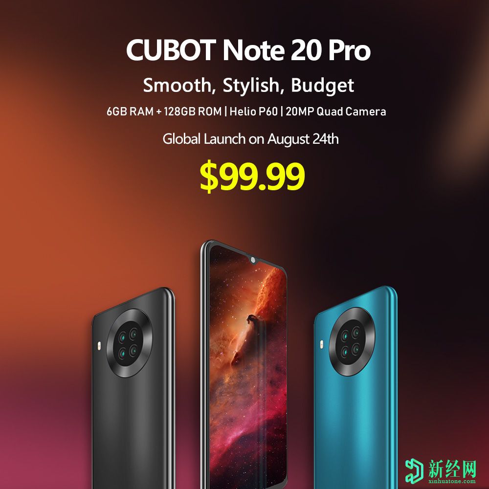 Cubot Note 20 Pro正式配备四后置摄像头，6.5英寸显示屏和Helio P60，现价$ 119