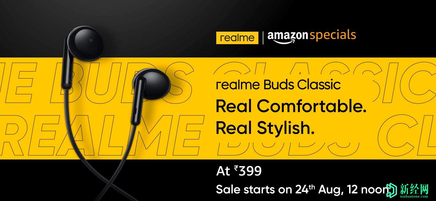 具有半入耳式设计的Realme Buds Classic耳机的售价为Rs。399（〜$ 5）