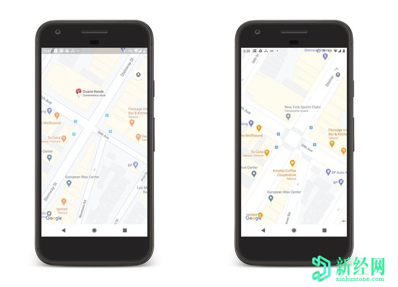 谷歌 Maps的新UI色彩丰富