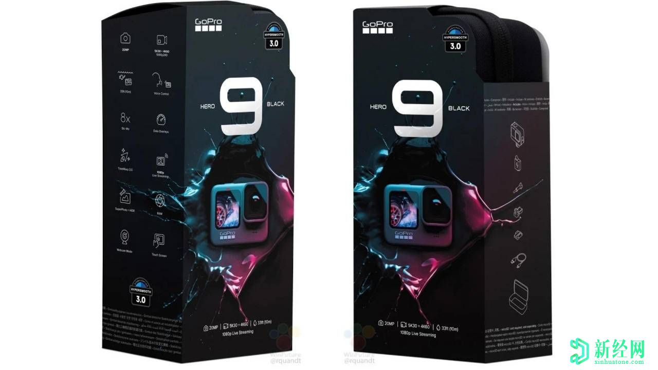 GoPro HERO 9 Black泄漏的包装暗示了重大升级