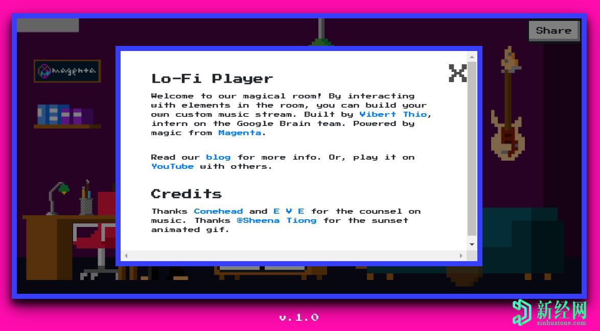 谷歌 Magenta Lo-Fi Player项目可让任何人创建lo-fi音乐