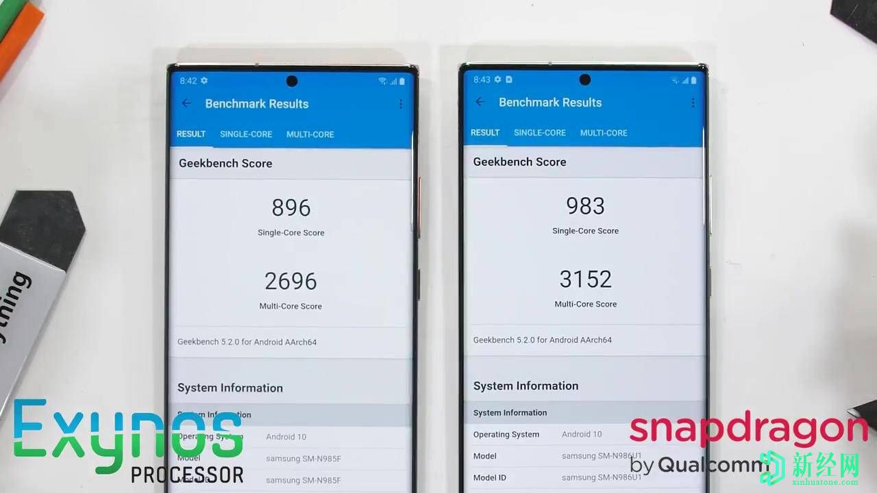 三星Galaxy Note 20 Ultra Exynos，Snapdragon型号仍然存在性能差距