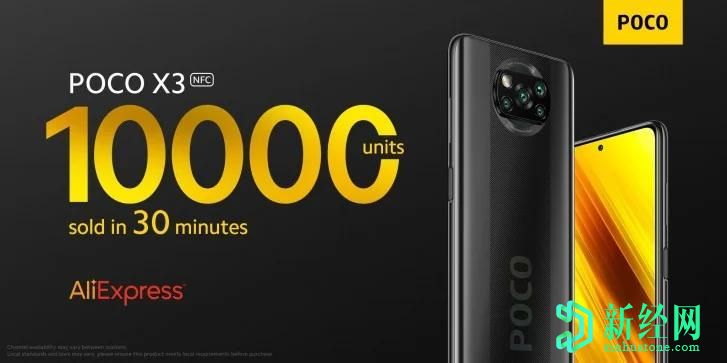 POCO在短短30分钟内售出了10,000多个X3 NFC装置
