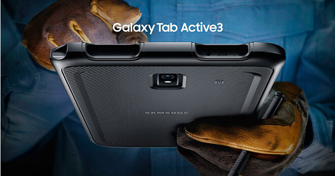 这是三星Galaxy Tab Active 3平板电脑的设计