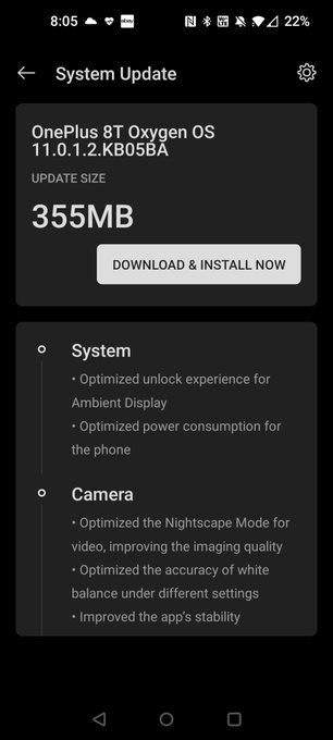 第一个OnePlus 8T更新带来了Canvas功能和许多优化