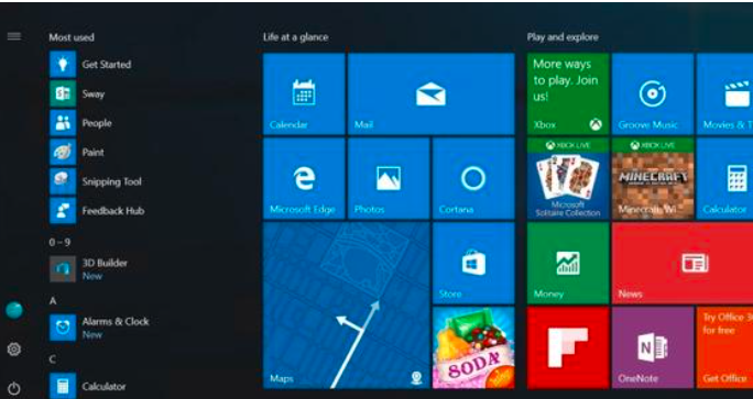 微软Windows 10更新：查看新的“开始”菜单的外观