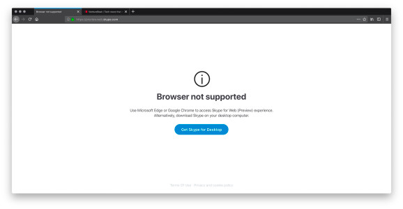 微软确认Skype for Web无法在Safari Firefox和Opera中运行