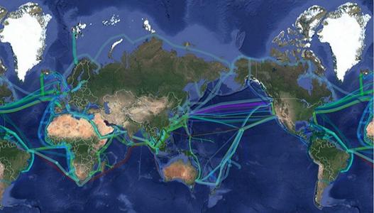 将近8000英里长的太平洋光缆网络中的大部分已经在太平洋海底安装了