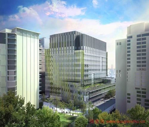 建筑公司NBBJ在中国南京市的这个展览中心的屋顶上