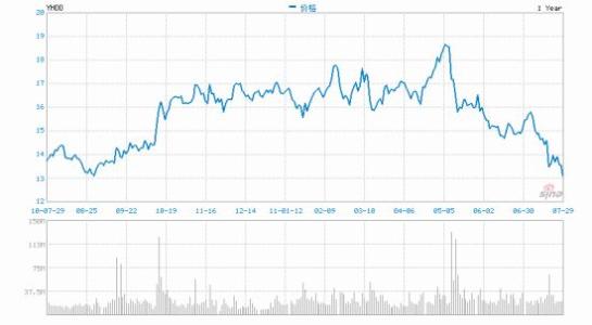 雅虎股价在盘后交易中上涨了2.29美元至36.50美元涨幅近7％