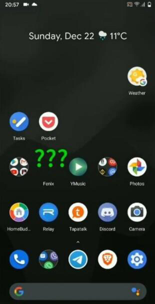 运行Android 10的GooglePixel手机正在使应用程序图标消失