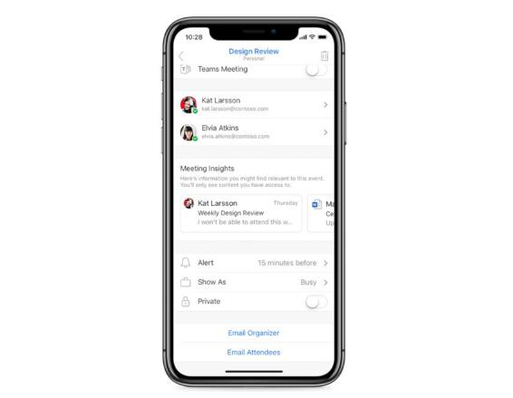 微软使用许多新功能更新Outlook for iPhone