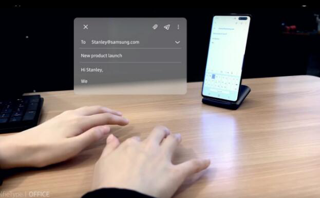 三星SelfieType是CES的无键盘未来的美好愿景