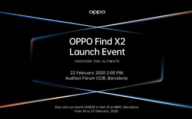 OPPO Find X2配备Snapdragon 865芯片组 将打破MWC 2020的面纱