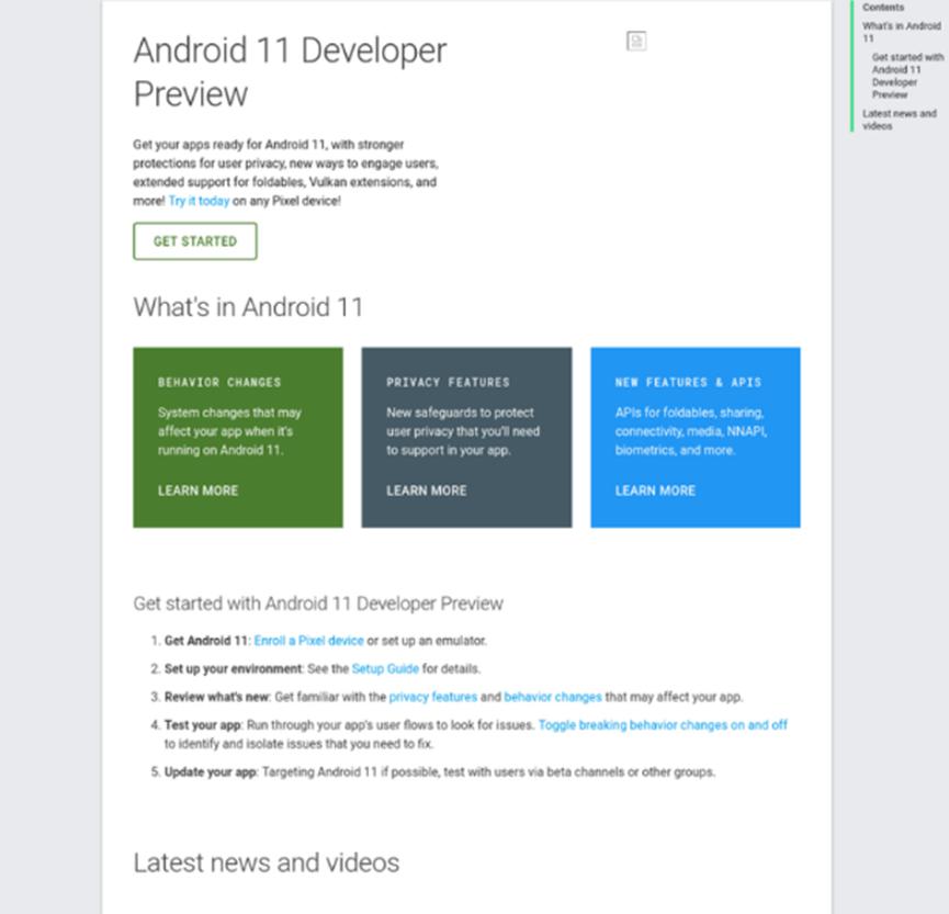 Google在取下预览页面之前意外取笑了Android 11