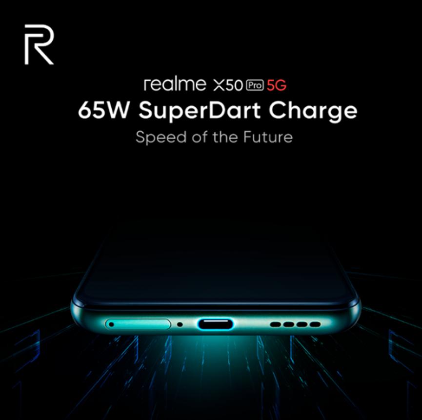 Realme确认Realme X50 Pro 5G搭载65W SuperDart