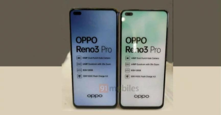 OPPO Reno3 Pro将于3月2日在印度推出 关键规格泄漏