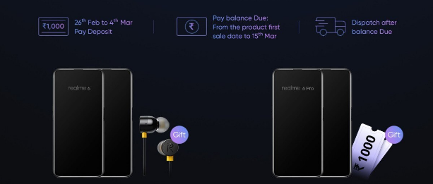 Realme 6和Realme 6 Pro智能手机将于下个月在印度推出