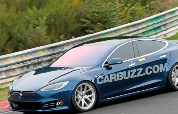 特斯拉Model S原型车被发现在纽伯格林赛道上行驶