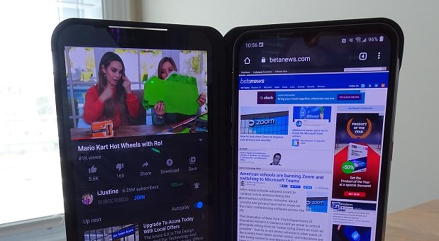 具有双屏显示功能的LG V60 ThinQ 5G